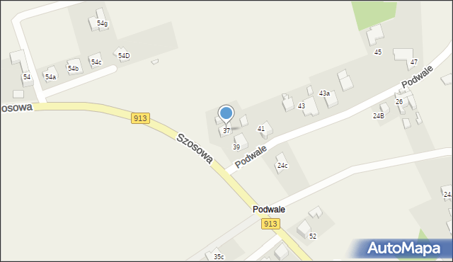 Strzyżowice, Podwale, 37, mapa Strzyżowice