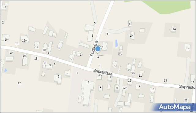 Studzianki, Podleśna, 2, mapa Studzianki