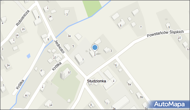 Studzionka, Powstańców Śląskich, 1, mapa Studzionka