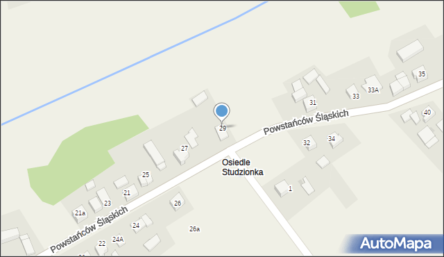Studzionka, Powstańców Śląskich, 29, mapa Studzionka