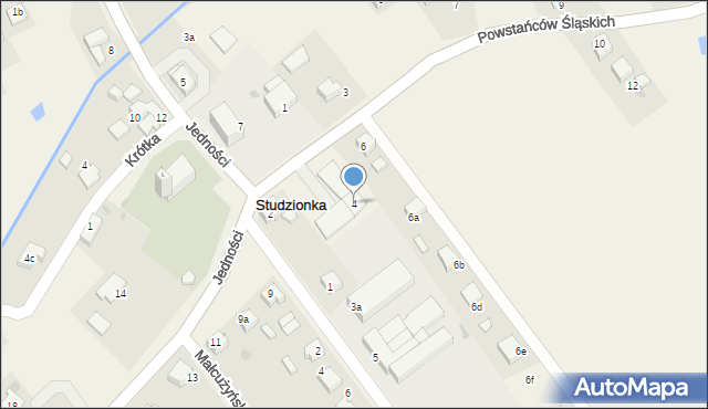 Studzionka, Powstańców Śląskich, 4, mapa Studzionka