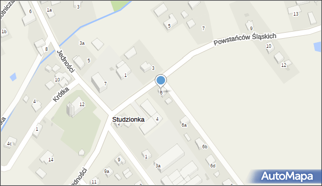 Studzionka, Powstańców Śląskich, 6, mapa Studzionka