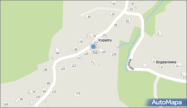 Sucha Beskidzka, Podksięże, 120, mapa Sucha Beskidzka