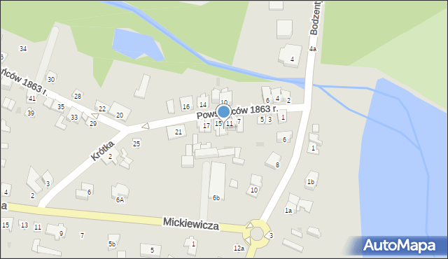 Suchedniów, Powstańców 1863 r., 13, mapa Suchedniów