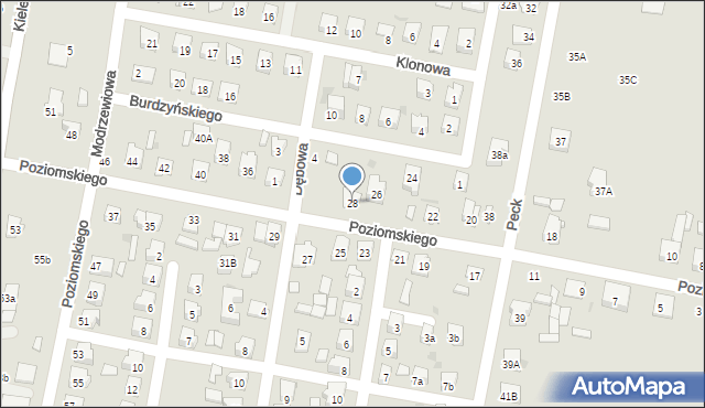 Suchedniów, Poziomskiego, dr., 28, mapa Suchedniów