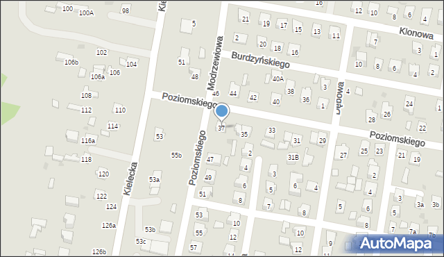 Suchedniów, Poziomskiego, dr., 37, mapa Suchedniów