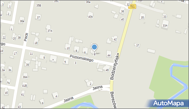 Suchedniów, Poziomskiego, dr., 4, mapa Suchedniów