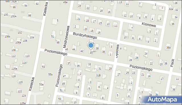 Suchedniów, Poziomskiego, dr., 40, mapa Suchedniów