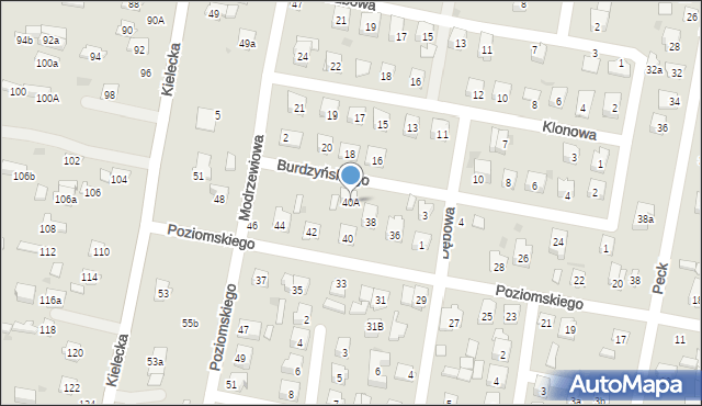 Suchedniów, Poziomskiego, dr., 40A, mapa Suchedniów