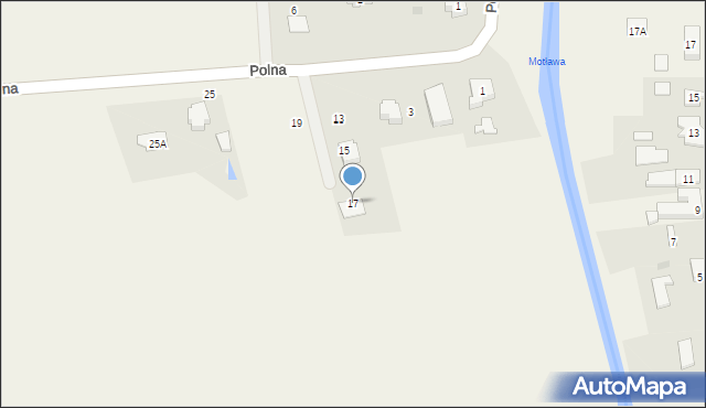 Suchy Dąb, Polna, 17, mapa Suchy Dąb