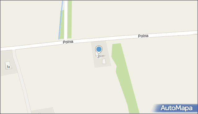 Suchy Dąb, Polna, 27, mapa Suchy Dąb