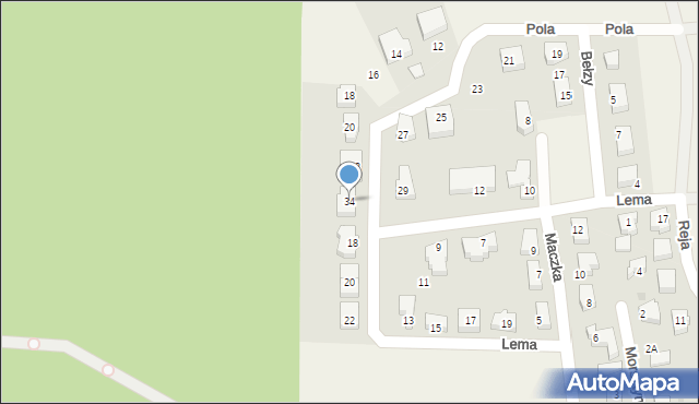 Suchy Dwór, Pola Wincentego, 34, mapa Suchy Dwór