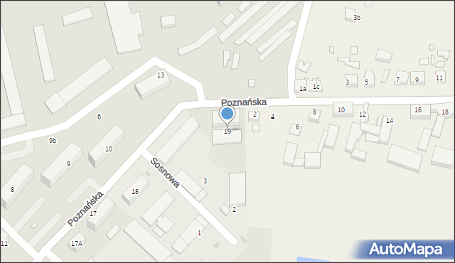 Sulechów, Poznańska, 19, mapa Sulechów