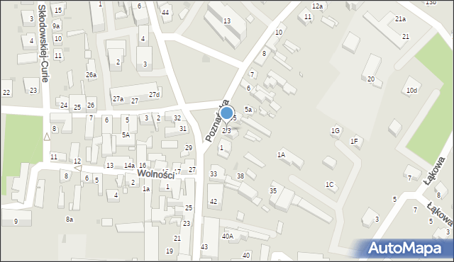 Sulechów, Poznańska, 2/3, mapa Sulechów