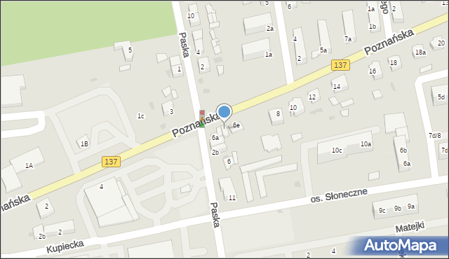 Sulęcin, Poznańska, 6c, mapa Sulęcin