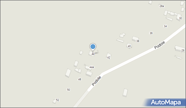 Sulejów, Podole, 44, mapa Sulejów