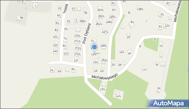 Sulistrowiczki, Pod Dębami, 11/L, mapa Sulistrowiczki