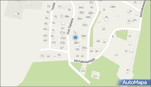 Sulistrowiczki, Pod Dębami, 11l, mapa Sulistrowiczki