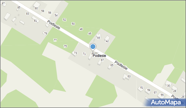 Suliszowice, Podlesie, 13, mapa Suliszowice