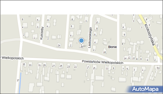 Sulmierzyce, Powstańców Wielkopolskich, 20, mapa Sulmierzyce