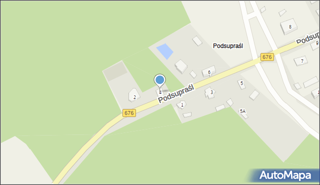 Supraśl, Podsupraśl, 4, mapa Supraśl