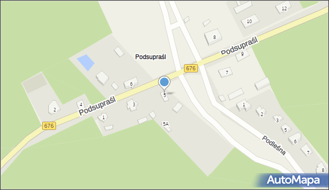 Supraśl, Podsupraśl, 5, mapa Supraśl
