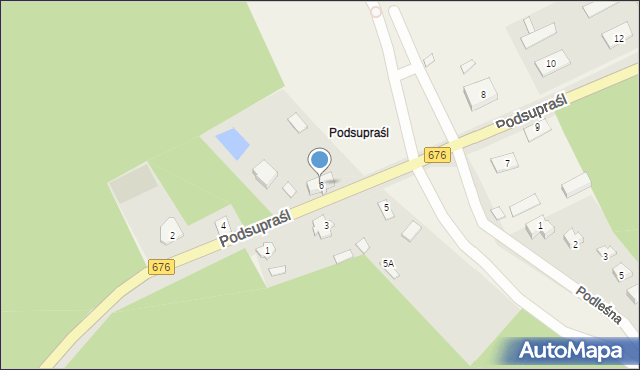 Supraśl, Podsupraśl, 6, mapa Supraśl