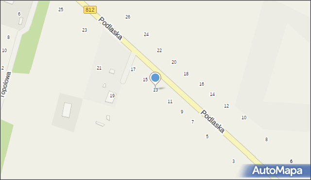 Suszno, Podlaska, 13, mapa Suszno