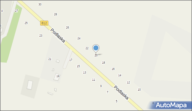 Suszno, Podlaska, 20, mapa Suszno