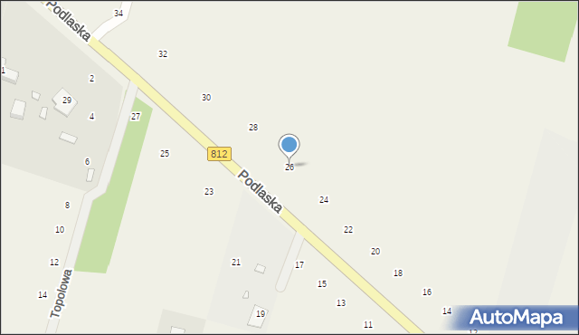 Suszno, Podlaska, 26, mapa Suszno