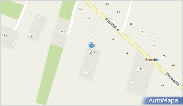 Suszno, Podlaska, 47, mapa Suszno