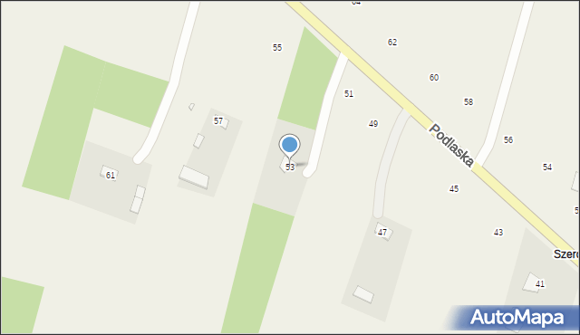 Suszno, Podlaska, 53, mapa Suszno