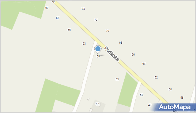 Suszno, Podlaska, 59, mapa Suszno