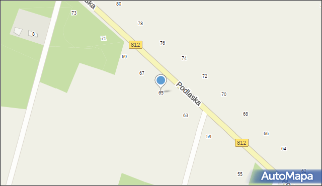 Suszno, Podlaska, 65, mapa Suszno