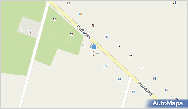 Suszno, Podlaska, 67, mapa Suszno