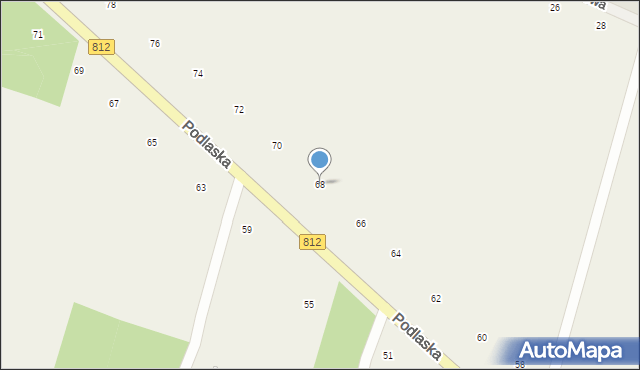 Suszno, Podlaska, 68, mapa Suszno