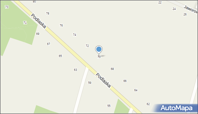 Suszno, Podlaska, 70, mapa Suszno