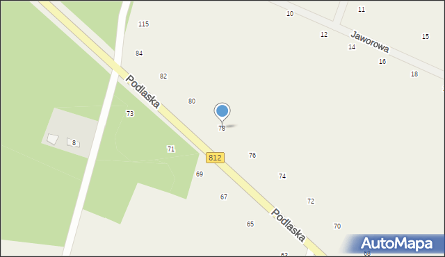 Suszno, Podlaska, 78, mapa Suszno