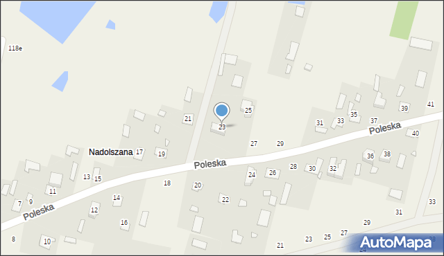 Suszno, Poleska, 23, mapa Suszno