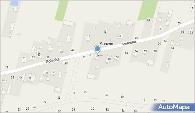 Suszno, Poleska, 46, mapa Suszno