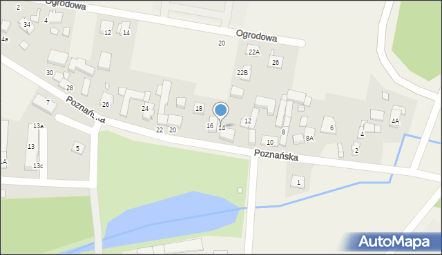 Swadzim, Poznańska, 14, mapa Swadzim