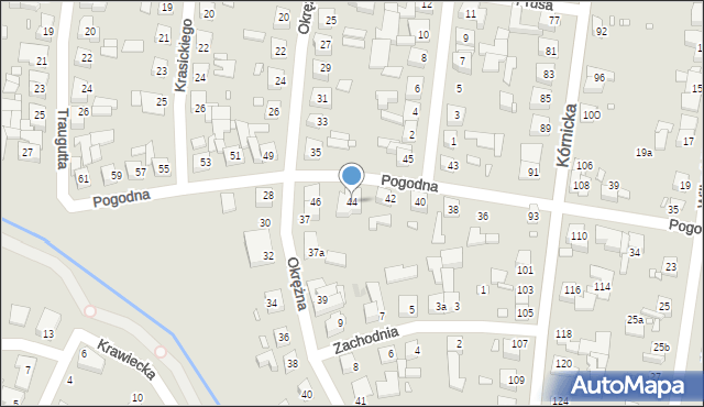 Swarzędz, Pogodna, 44, mapa Swarzędz