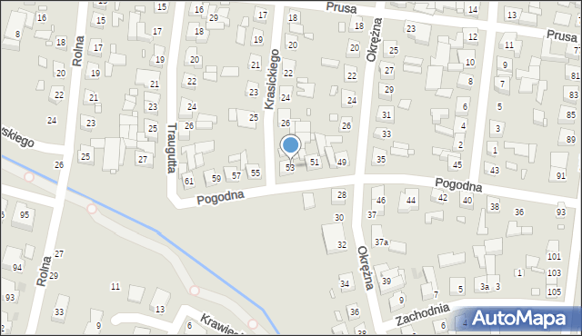 Swarzędz, Pogodna, 53, mapa Swarzędz