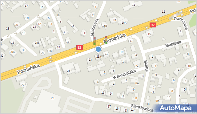 Swarzędz, Poznańska, 21a, mapa Swarzędz