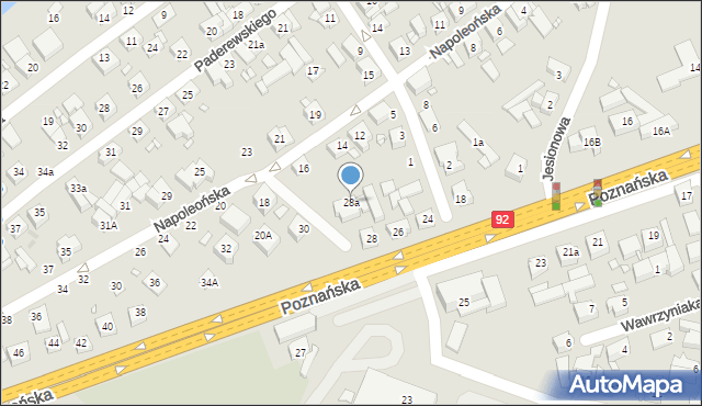 Swarzędz, Poznańska, 28a, mapa Swarzędz