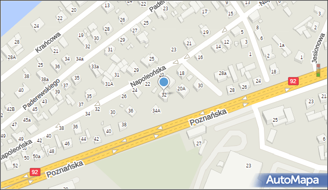 Swarzędz, Poznańska, 32, mapa Swarzędz