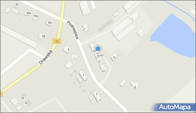 Świdwin, Podmiejska, 13, mapa Świdwin