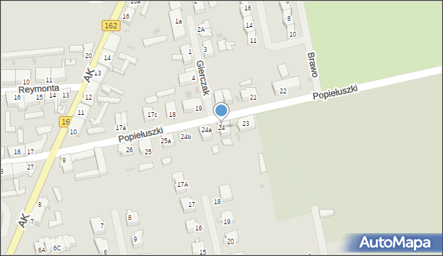 Świdwin, Popiełuszki Jerzego, bł. ks., 24, mapa Świdwin