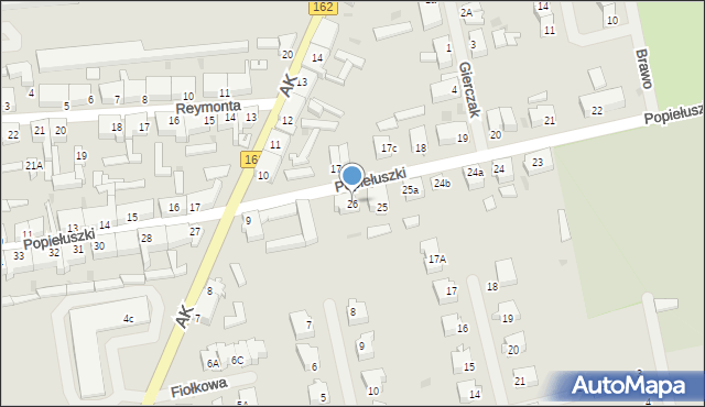 Świdwin, Popiełuszki Jerzego, bł. ks., 26, mapa Świdwin
