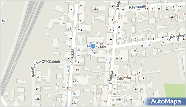 Świdwin, Popiełuszki Jerzego, bł. ks., 37A, mapa Świdwin